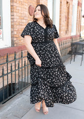 Ellie Black Floral Dress