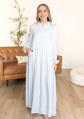 Noel White Button Up Dress