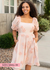 Dorothy Blush Pink Floral Dress