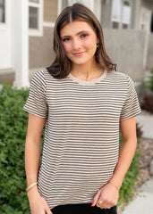 Willow Black Stripe Top