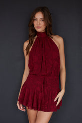 Yaz Textured Mini Dress Romper