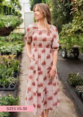 Victoria Rose Floral Tiered Dress
