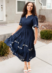 Ivy Midnight Embroidered Dress