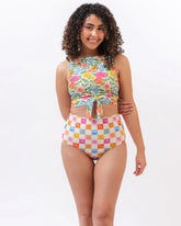 Breezy Floral Knotted Crop Top