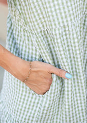 Blair Sage Gingham Dress