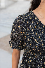 Aamori Yellow Flower Dress