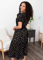 Sienna Black Floral Dress