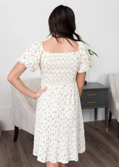 Elizabeth Cream Floral Printed Dress