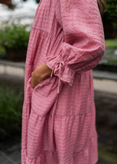 Amelia Pink Long Sleeve Dress