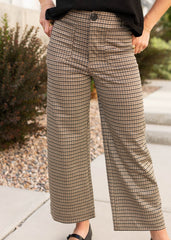 Effie Brown Houndstooth Pants