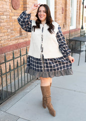 Lacey Oatmeal Sweater Vest