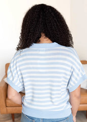 Dana Blue Collared Top