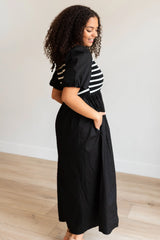 Liesel Black Stripe Dress