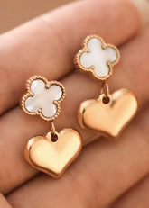 Khloe 18K Clover Drop Earrings