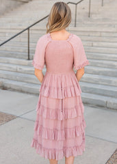 Korin Pink Ruffle Tiered Dress