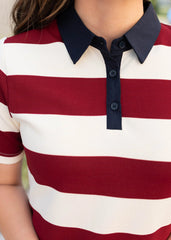 Yvonne Red Striped Dress