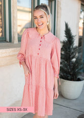 Macie Red Gingham Dress