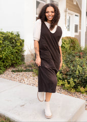 Katy Brown Corduroy Overall Dress