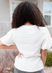 Annalie Ivory Textured Top