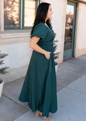 Elena Green Smocked Dress