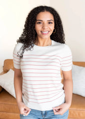 Alyssa Pink Stripe Top
