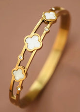 Alana 18K Clover Bangle Bracelet