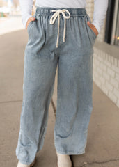 Lucia Denim Drawstring Pants