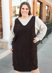 Katy Brown Corduroy Overall Dress