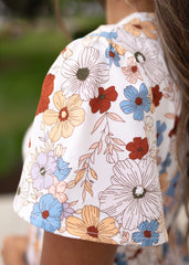Mina Cream Floral Dress