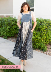Jo Denim Patchwork Overall Dress