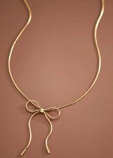Maya 18K Chain Bow Necklace
