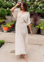 Daphne Beige Textured Dress