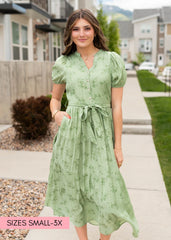 Dannah Green Button Up Dress