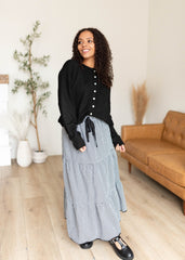 Rosalia Black Gingham Skirt