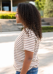 Aspen Brown Striped Top