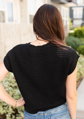 Bridget Black Button Down Sweater
