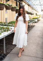 Addyson White Ruffle Dress