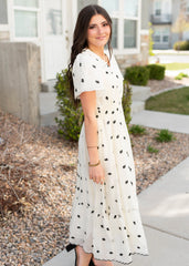Viviana Ivory Embroidered Dress