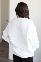 White Mini Bow Sweatshirt