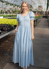 Linda Blue Swiss Dot Dress