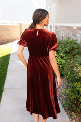 Serenity Copper Velvet Dress