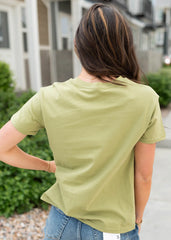 Peony Olive Basic Tee