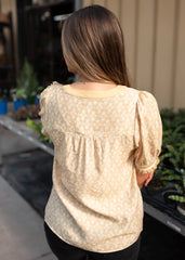 Mabel Yellow Patterned Blouse