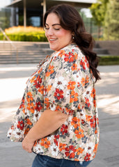 Briar Taupe Floral Top