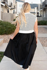 Lysandra Black Stripe Dress