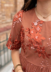 Eliza Rust Floral Dress