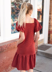 Leyla Rust Floral Dress