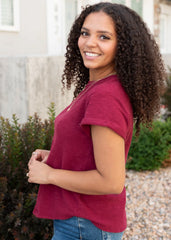 Alexis Burgundy Top