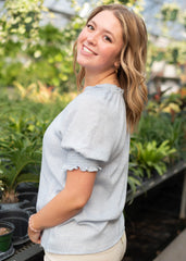 Rylie Light Blue Blouse