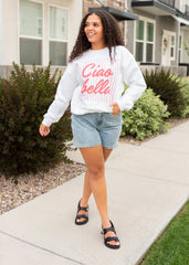 Ciao Bella White Sweatshirt